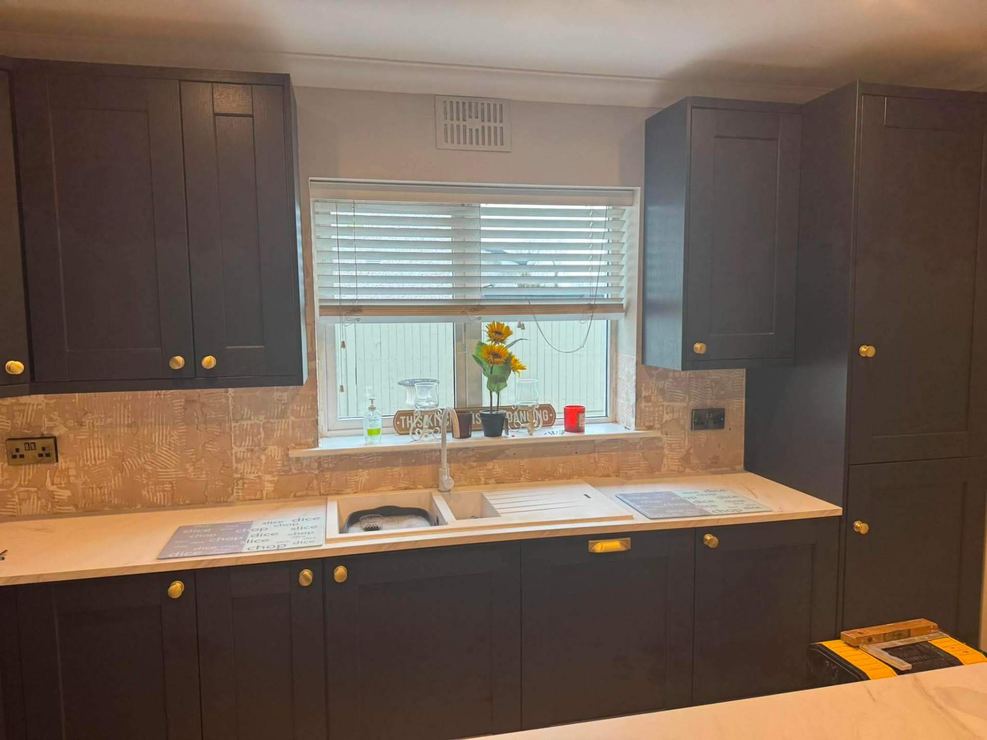 Kitchen prep — hood area cleared