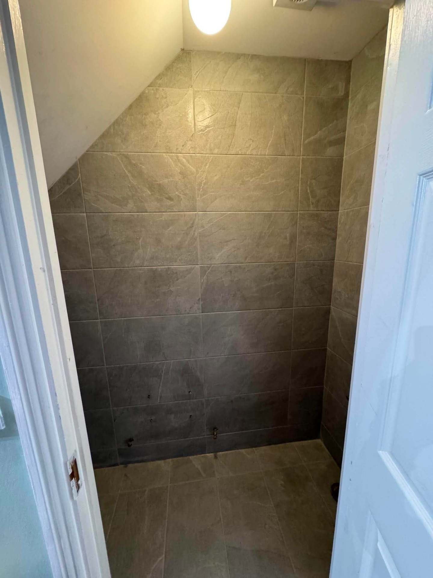 Herringbone in kitchen / utility — finished