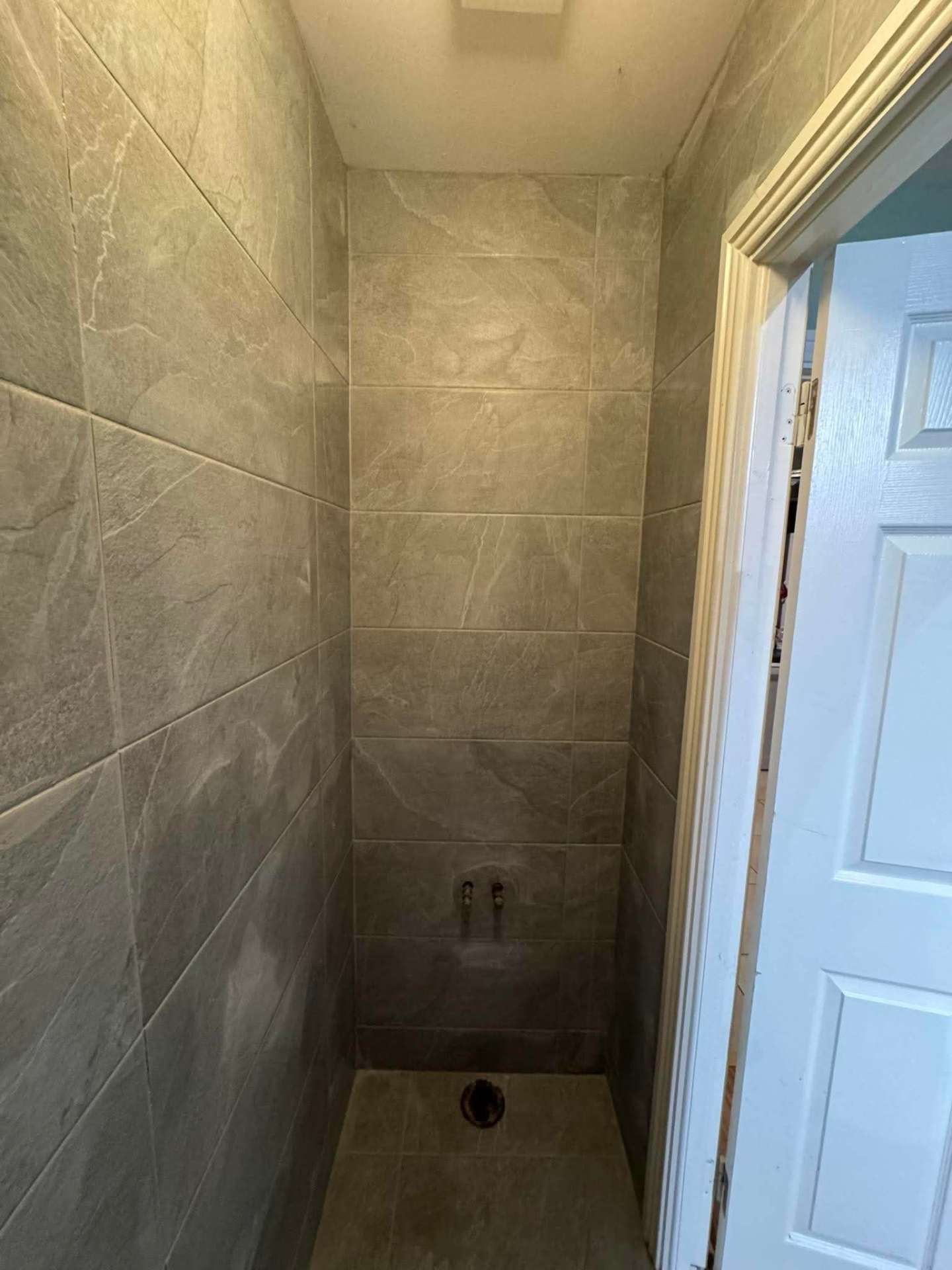Herringbone carrying into kitchen — finished